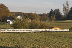 Dieses Banner hing in direkter Nachbarschaft zum Osterholz.